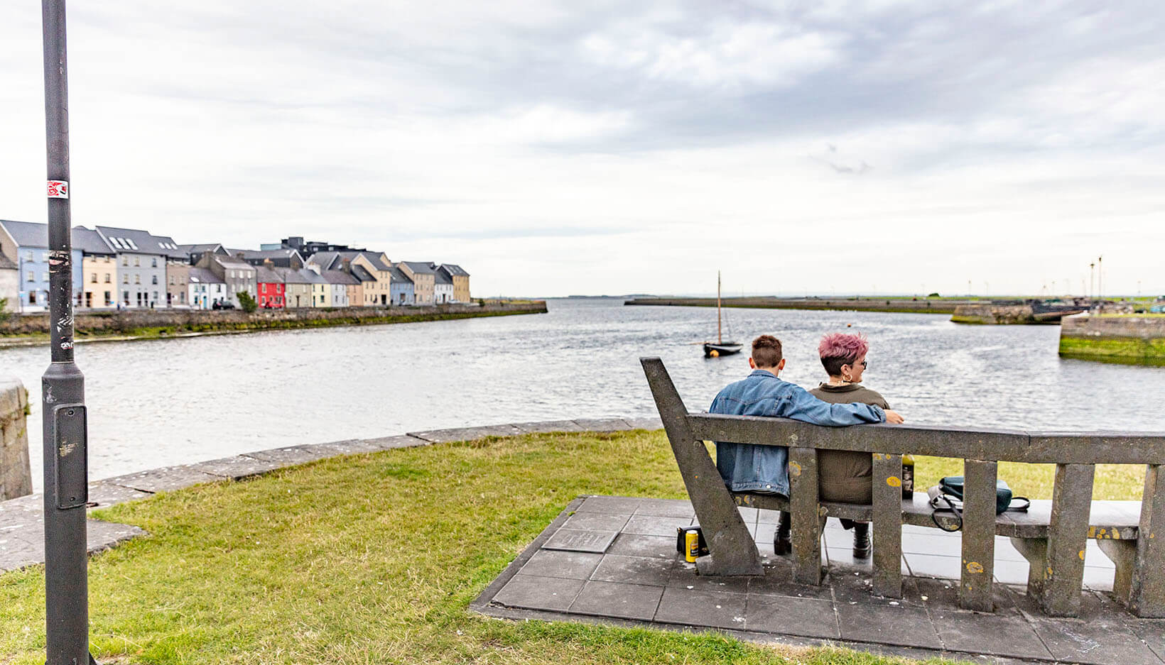 couple seated on the bench