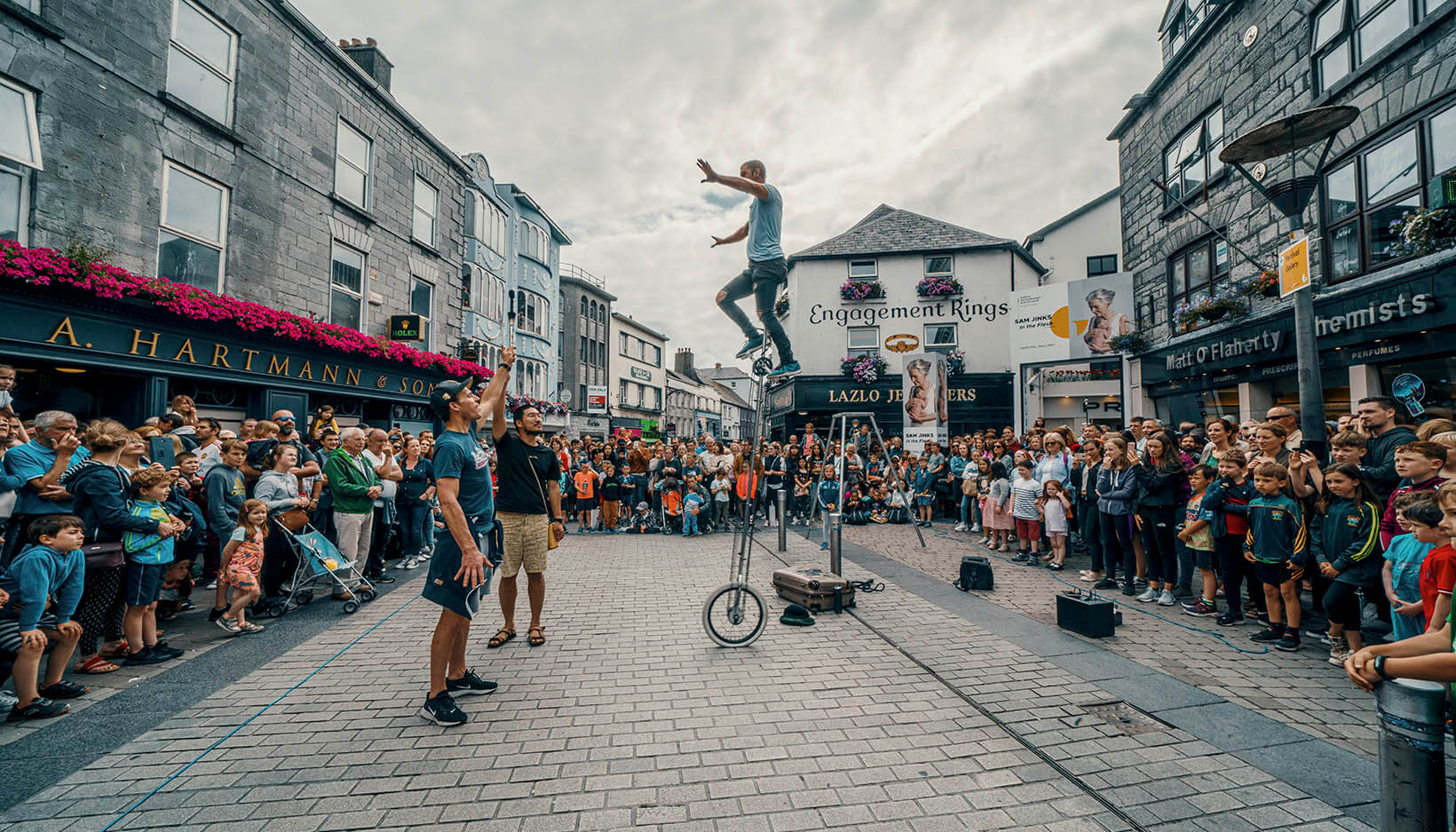 man on unicycle